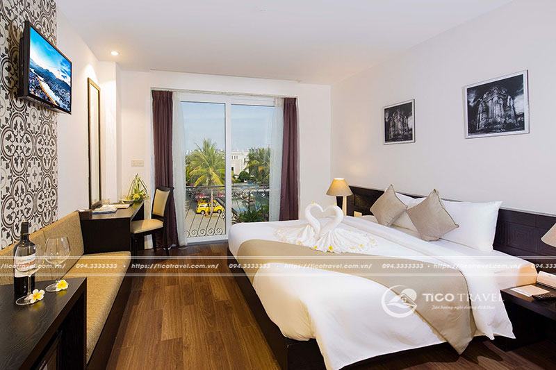 Phòng nghỉ tại Cham Oasis Nha Trang Resort