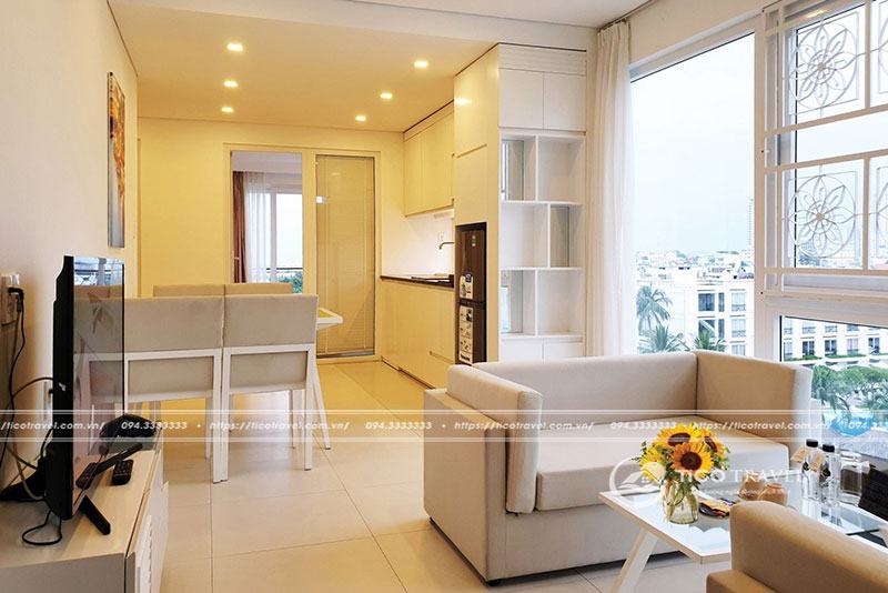 Phòng nghỉ tại Cham Oasis Nha Trang Resort