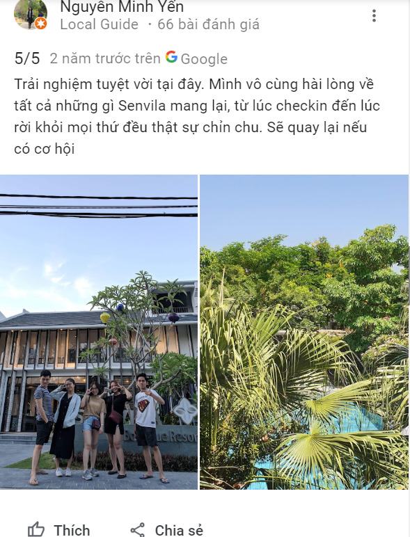Review của khách hàng về Senvila Boutique Resort Hội An