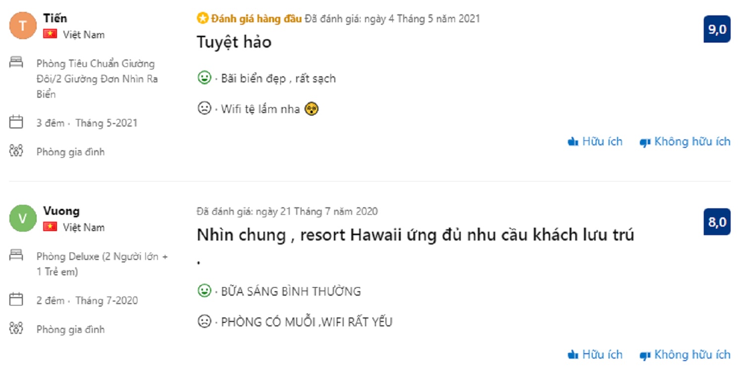 đánh giá hawaii resort phú quốc