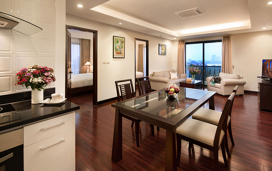 Nội thất phòng nghỉ tại Elegant Suites Westlake 