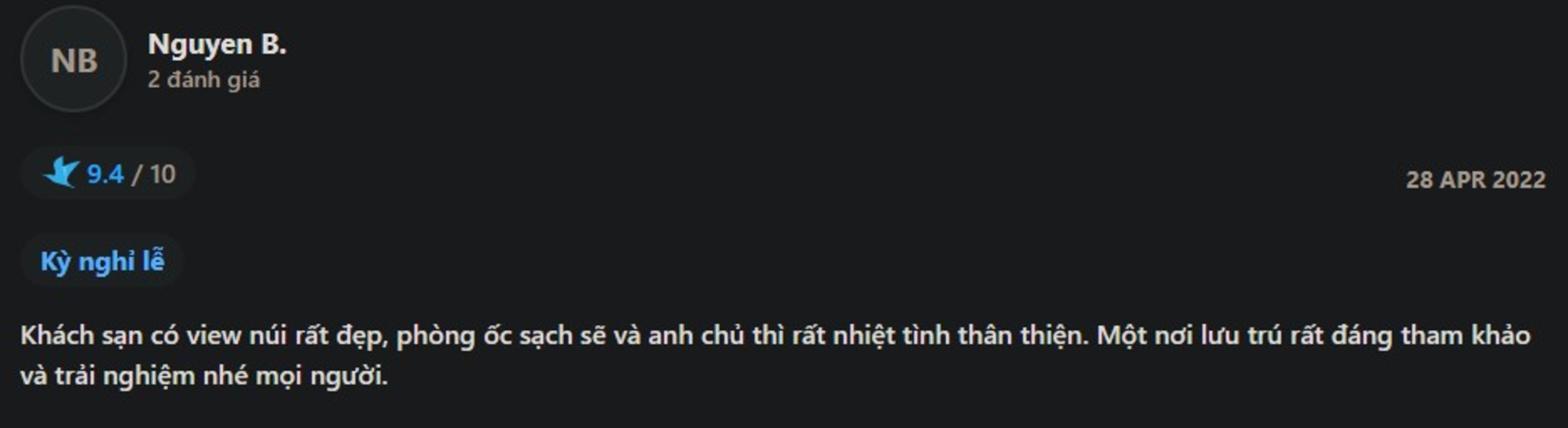 Review của khách hàng về khách sạn Mường Hoa View