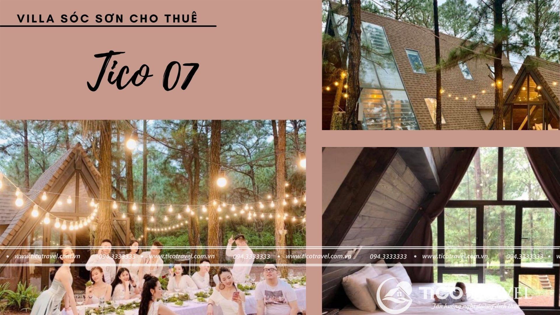 Villa nghỉ dưỡng Sóc Sơn Tico 07 giữa rừng thông