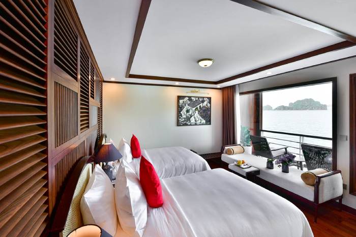 Hạng phòng Delta Suite trên du thuyền Heritage Lan Hạ
