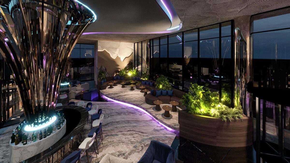 Sky Bar sở hữu tầm nhìn khoáng đạt hướng sông Đà và núi Ba Vì