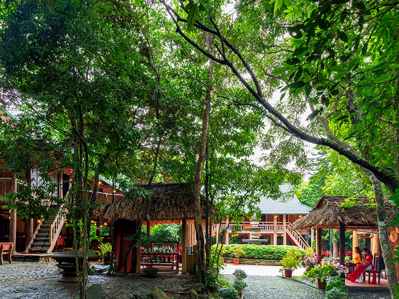 Làng Nương Yên Tử tọa lạc tại chân núi Yên Tử
