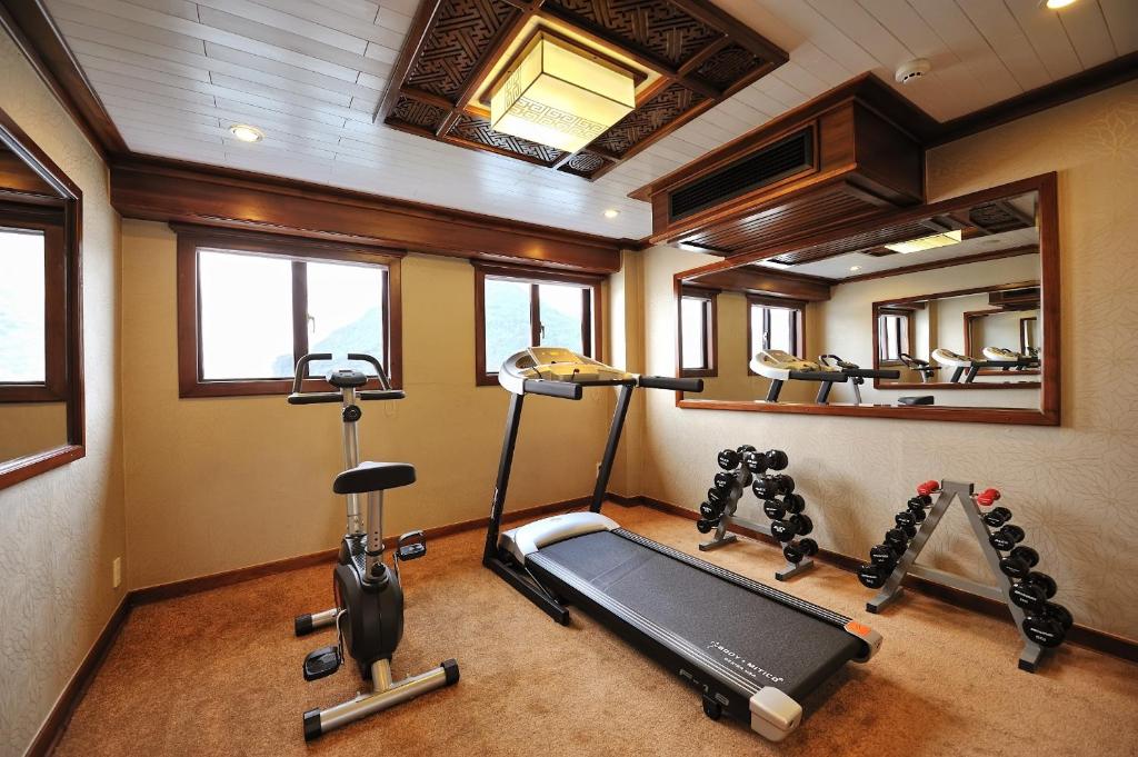 Phòng gym của Paradise Peak thiết kế hiện đại, tiện nghi 5 sao