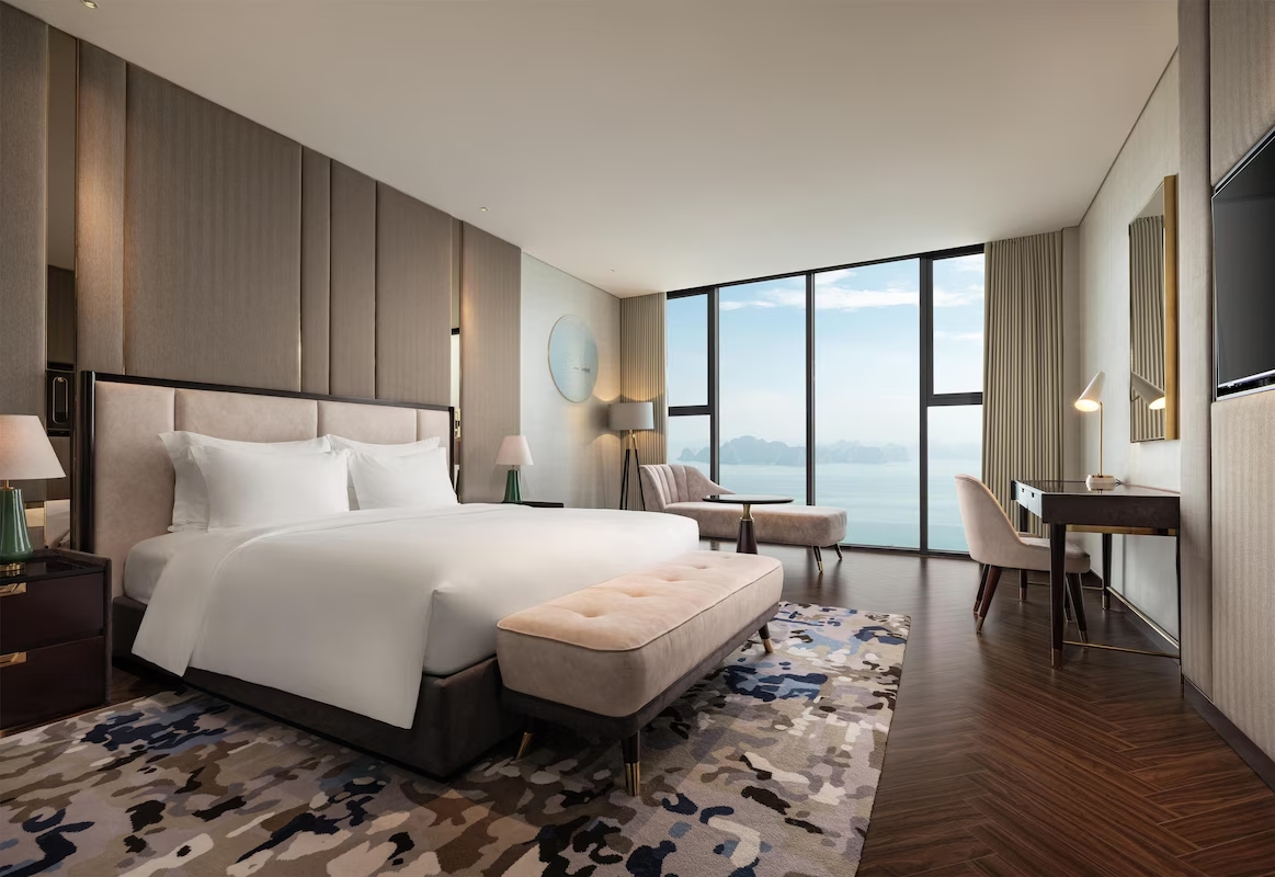 Phòng Deluxe mang đến trải nghiệm lưu trú thoải mái với thiết kế thanh lịch