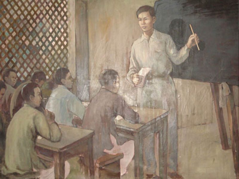 Bác Hồ giảng dạy tại Trường Dục Thanh