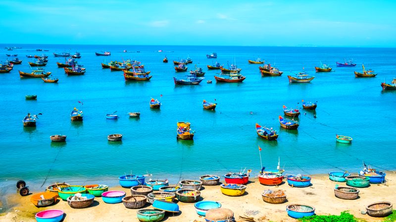 Làng chài Hòn Rơm - địa điểm du lịch gần bãi biển Mũi Né Hòn Rơm
