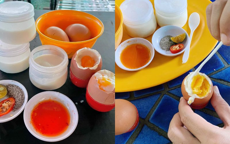 Yaourt trứng gà lòng đào