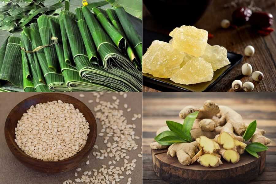 Nguyên liệu chính làm món bánh tổ Quảng Nam 