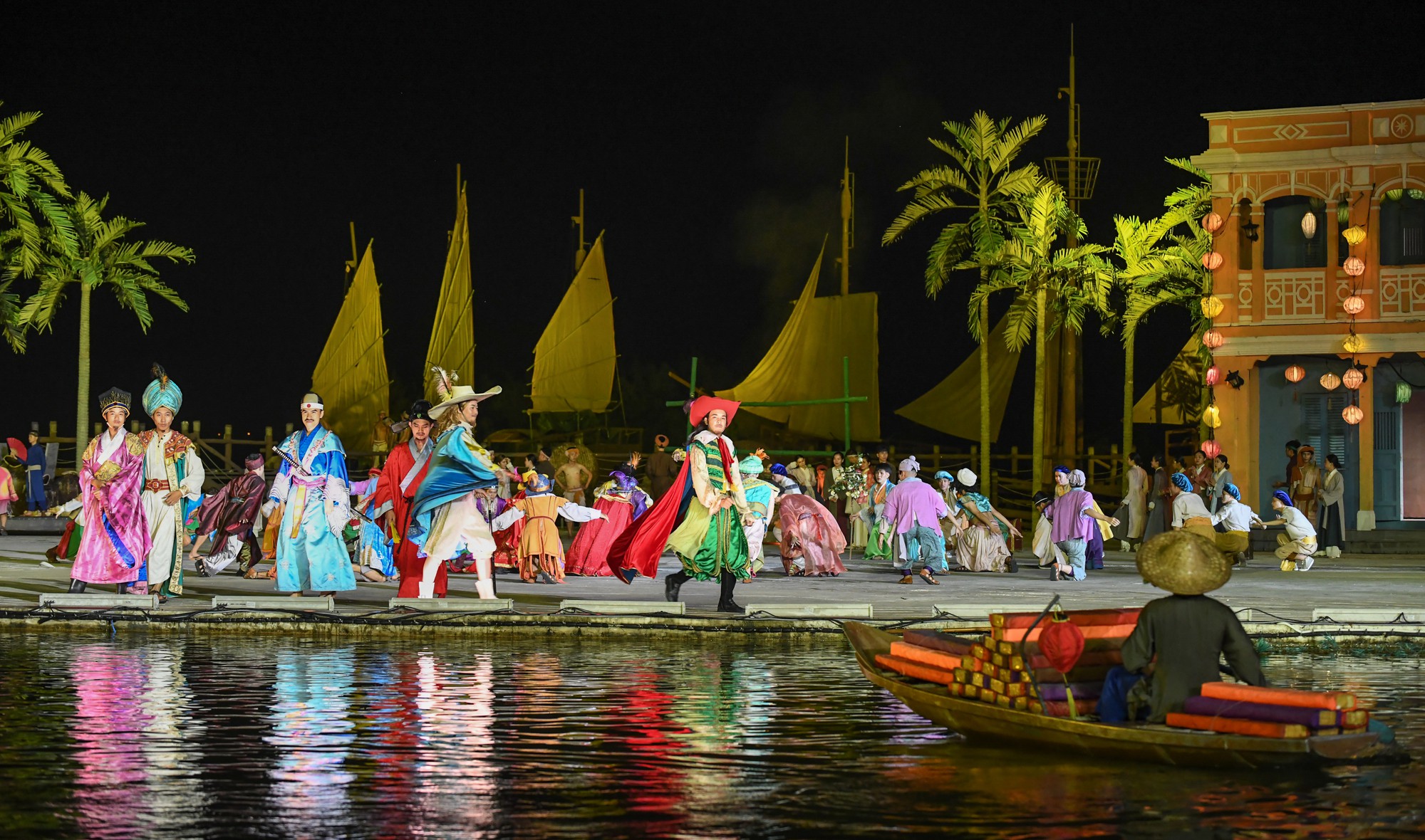 Khung cảnh thương cảng sầm uất trong phần "Hội Nhập"