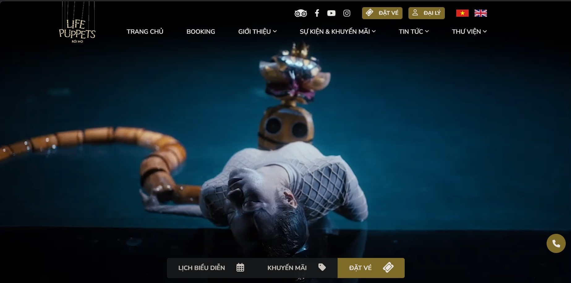 Website đặt vé của show diễn trong Nhà Hát Đó Nha Trang