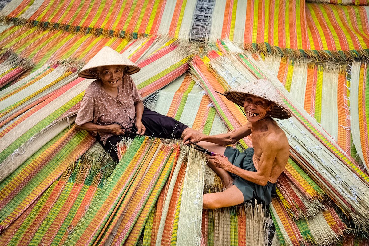 Chiếu ở Hội An được làm từ nguyên liệu tự nhiên dân giã