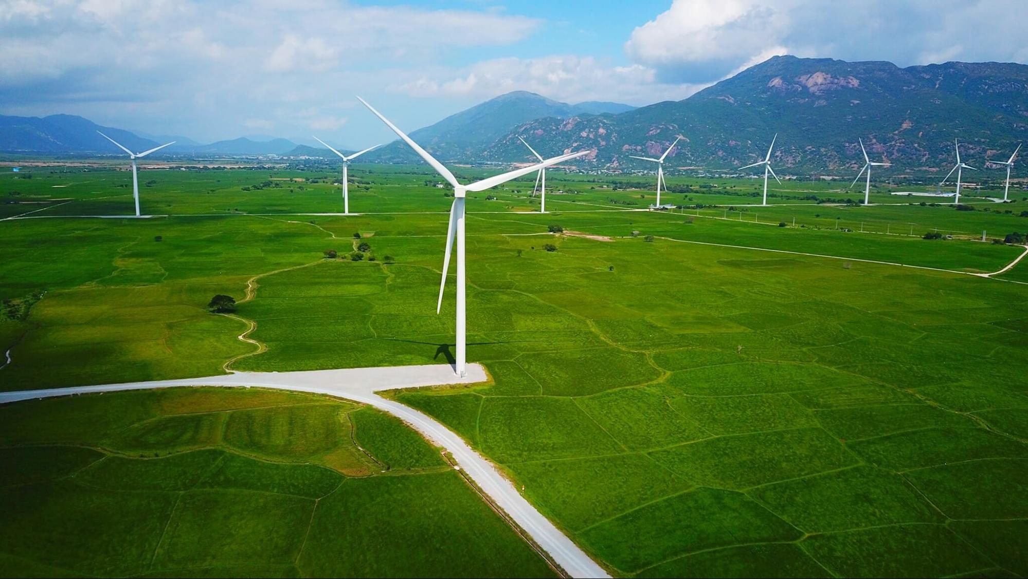 Khung cảnh cánh đồng điện gió Đầm Nại đẹp như tranh