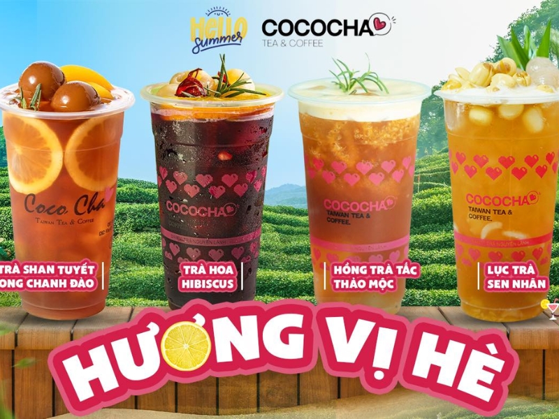 CoCo Cha Taiwan Tea & Coffee hút khách với menu hương vị hè hấp dẫn