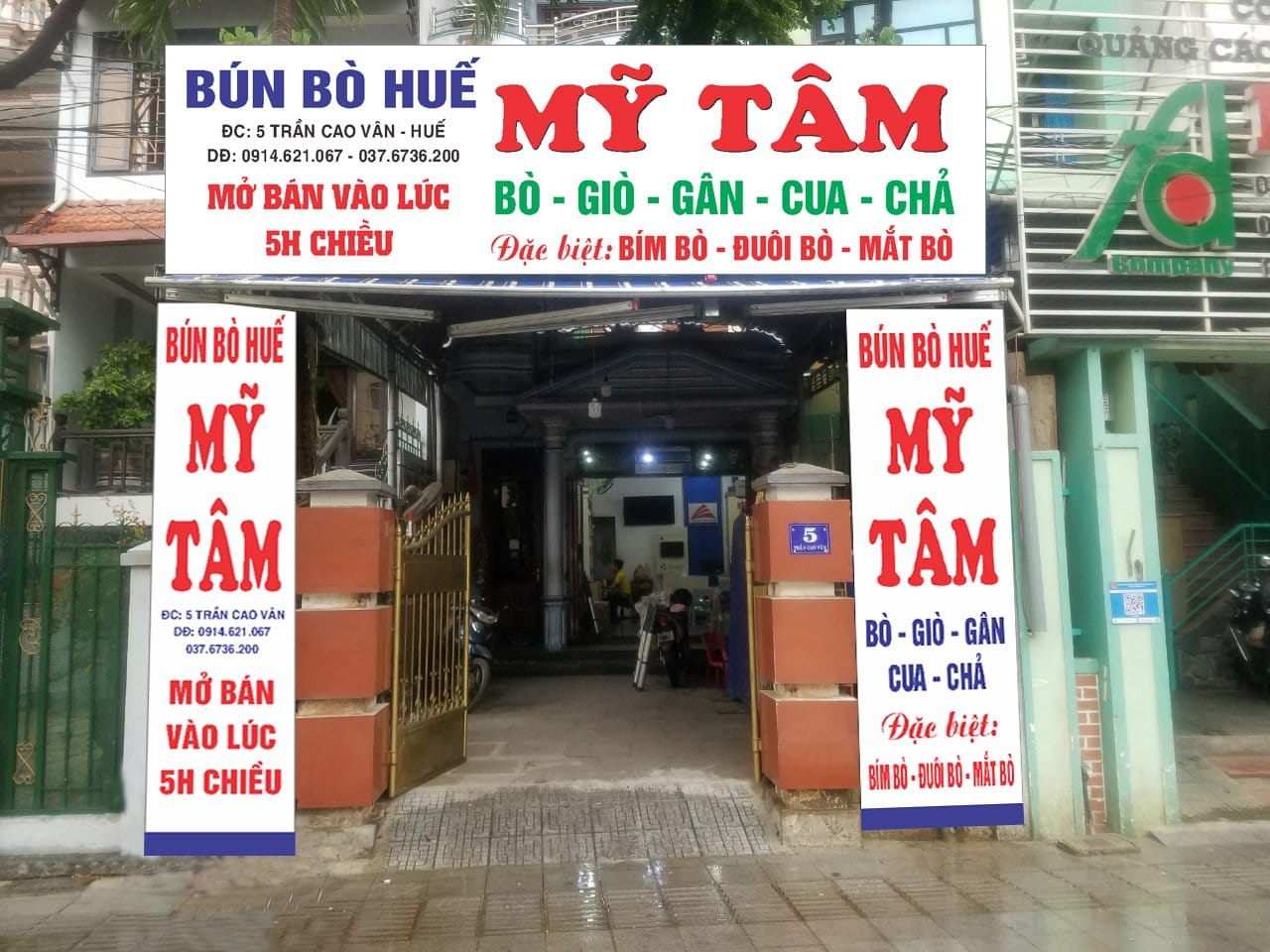 Bún bò Mỹ Tâm địa chỉ quen thuộc của người địa phương