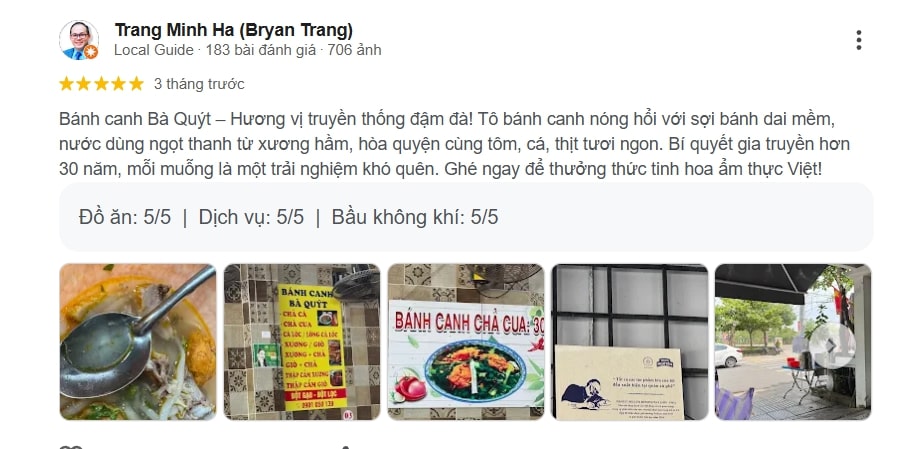 Review chân thực đến từ khách hàng