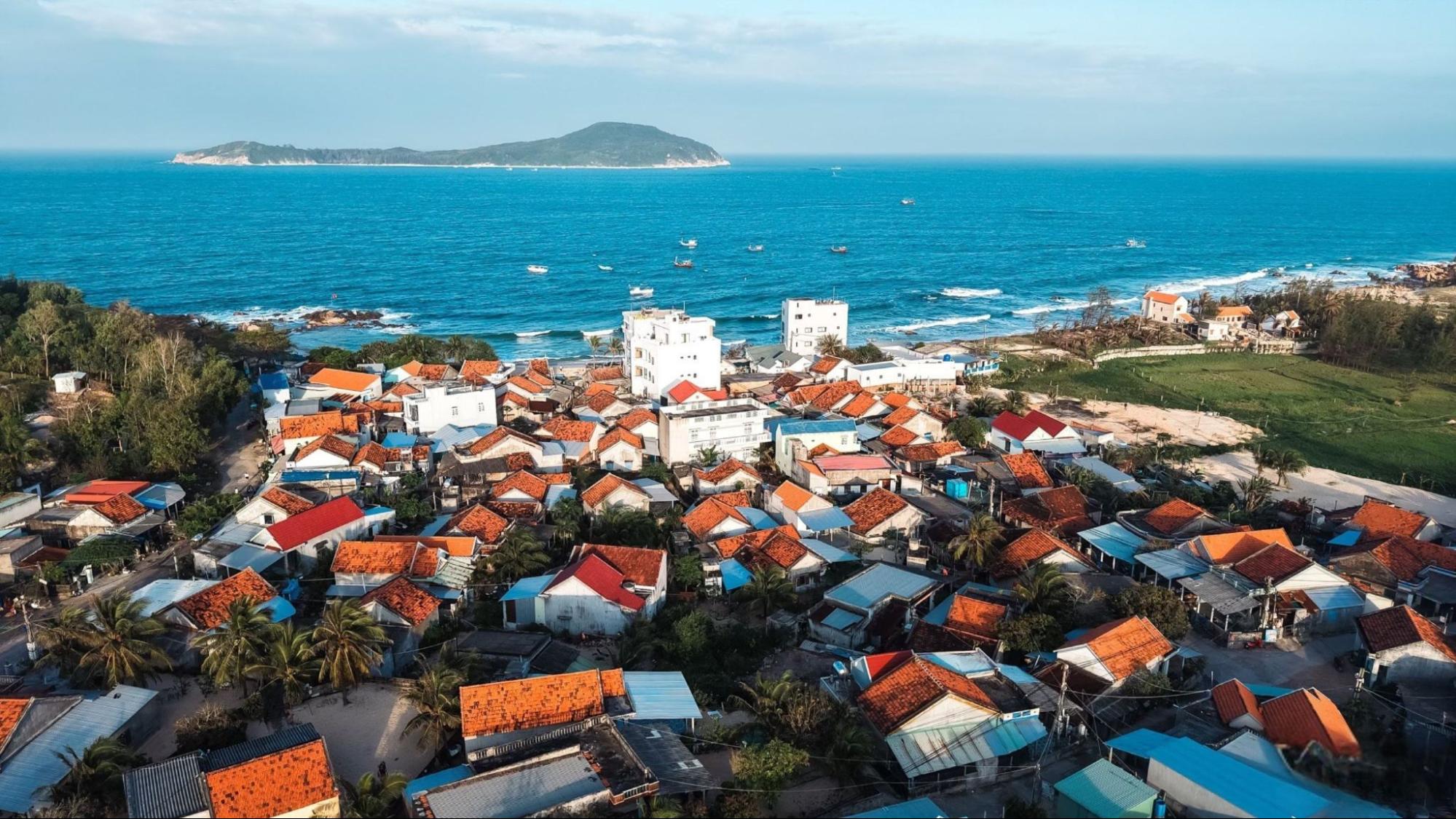 Làng chài An Hải với những ngôi nhà nhỏ xinh dọc biển