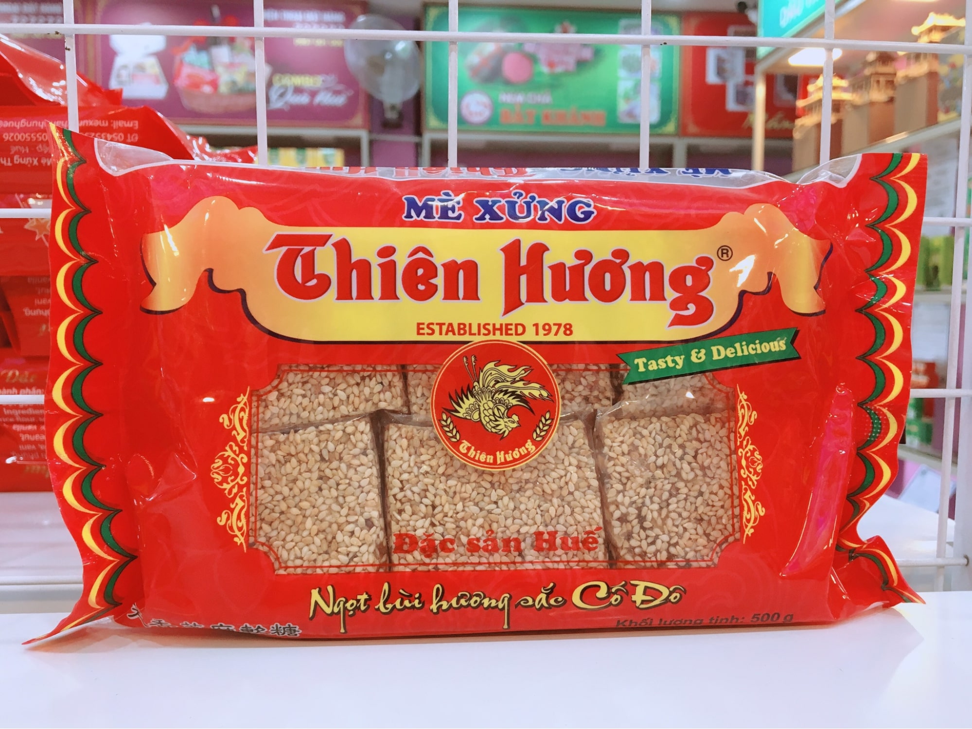 Mè xửng Thiên Hương là vị ngọt nhẹ nhàng, độ dẻo vừa miệng