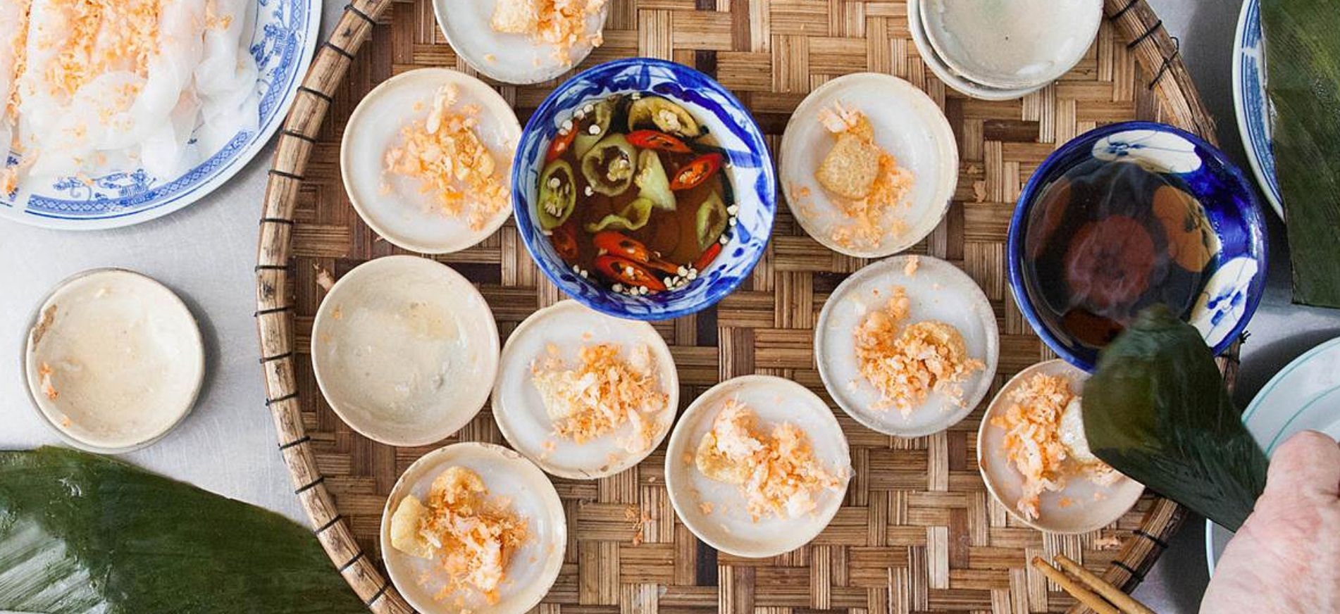 Bánh bèo trắng mịn với kết cấu dai mềm cuốn hút