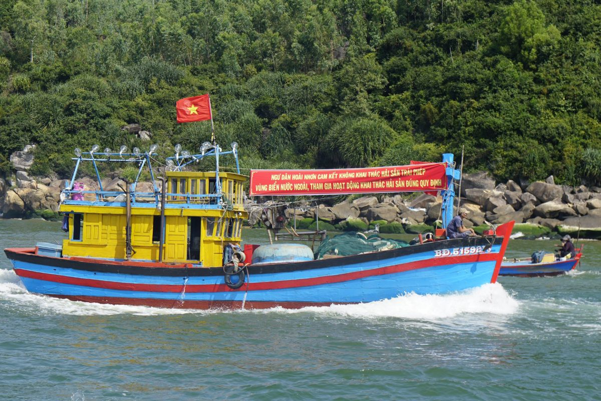 Du khách trải nghiệm đánh bắt cá cùng ngư dân Vạn Giã