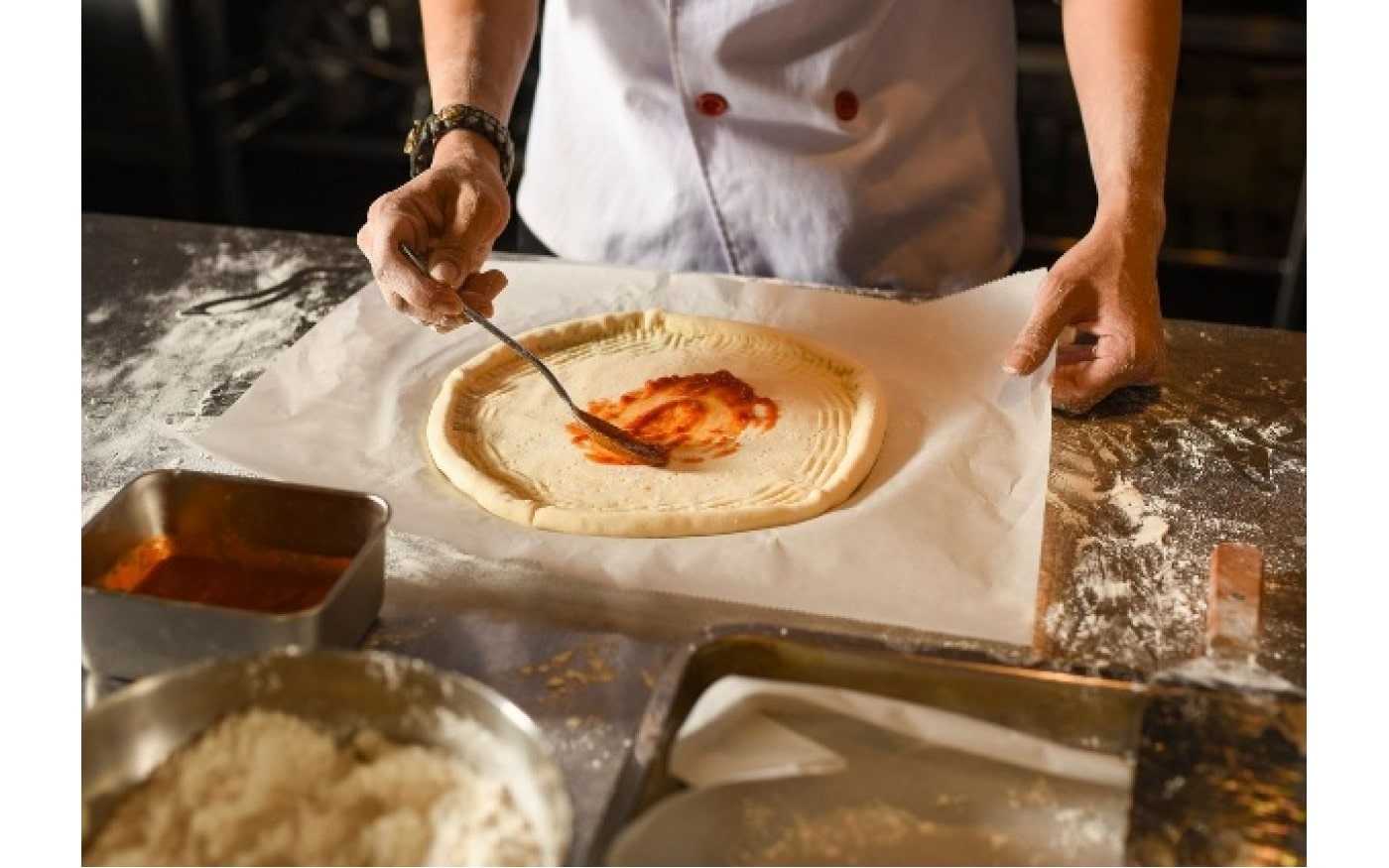 Bánh pizza được làm mới mỗi ngày theo phương pháp thủ công