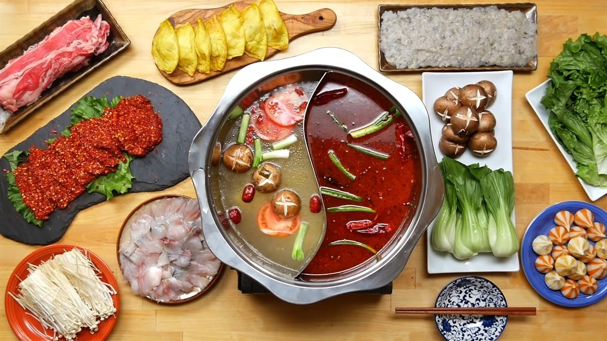 Lẩu tứ xuyên với vị ớt cay tê nồng nàn