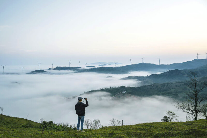Ảnh săn mây đẹp trên đỉnh Cu Vơ
