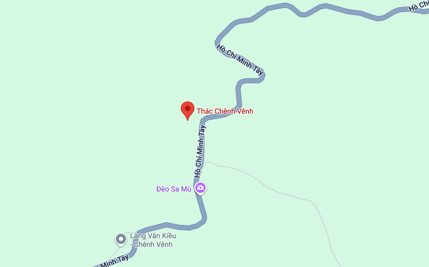 Vị trí Thác Chênh Vênh - Quảng Trị