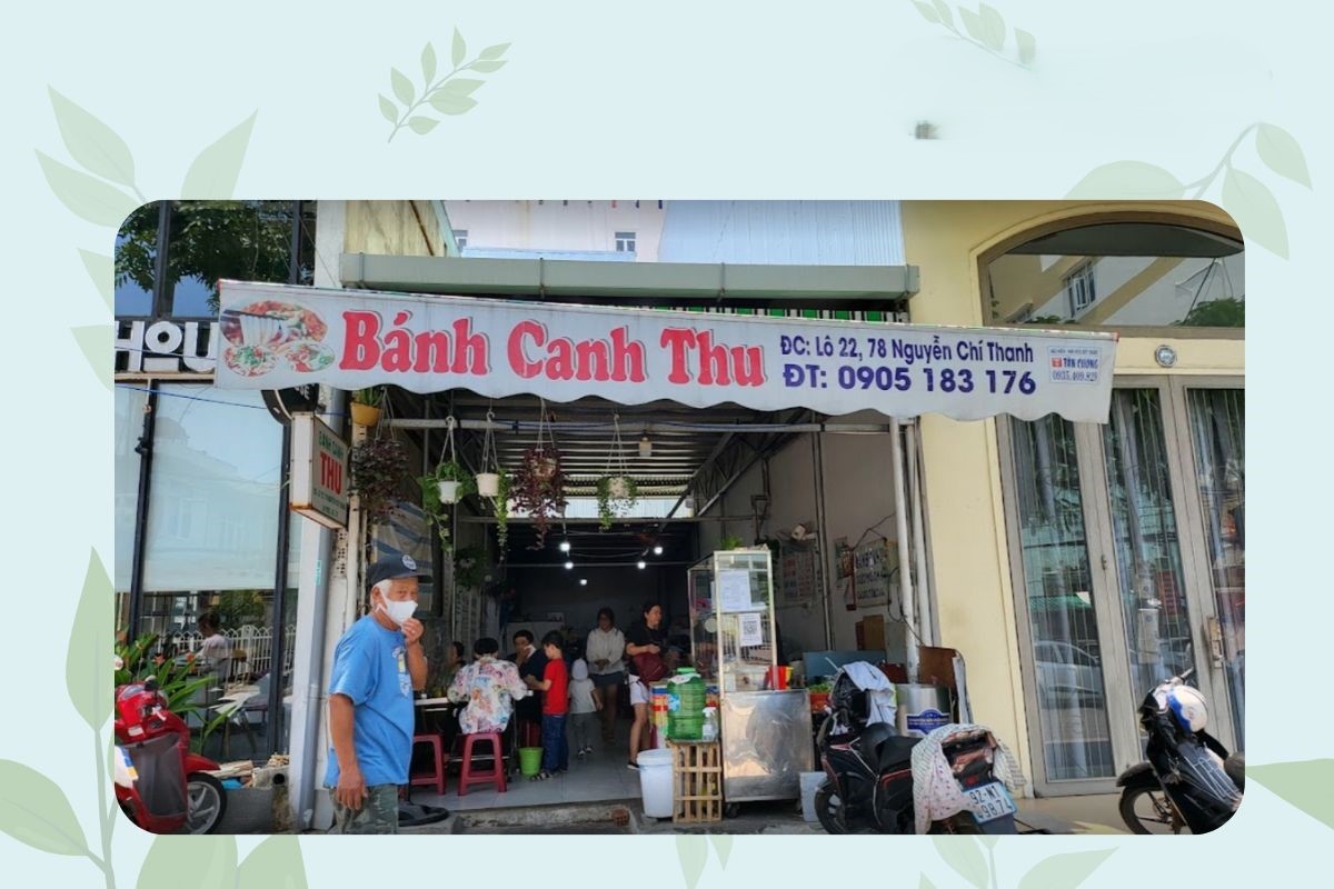 Quán bánh canh Bà Thu mộc mạc, nằm gần trung tâm Đà thành

