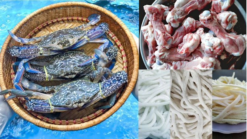 Nguyên liệu tạo nên món bánh canh ghẹ Hai Càng trứ danh
