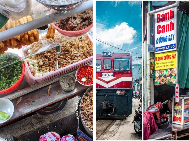 Bánh canh cua Đà Nẵng Đường Ray có vị trí đặc biệt sắt đường tàu hỏa
