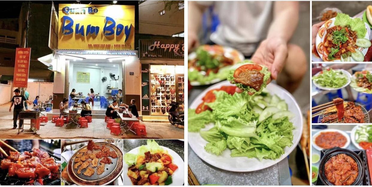 Check-in tại quán ăn Bò Bùm Boy 
