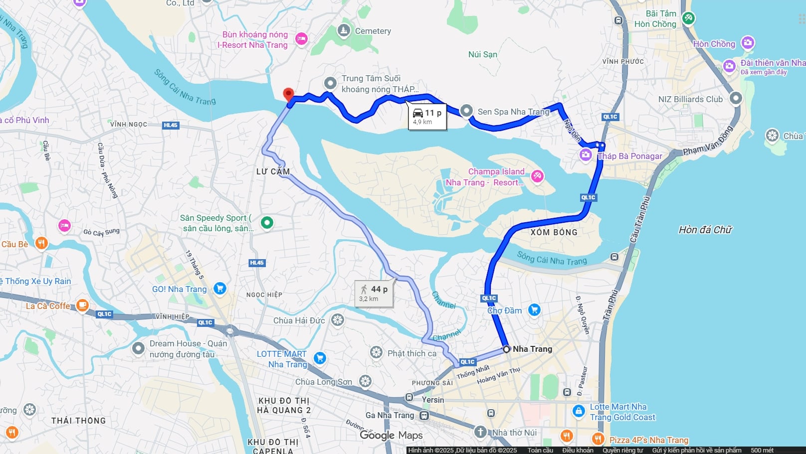 Hướng dẫn chi tiết di chuyển từ trung tâm đến cầu sắt
