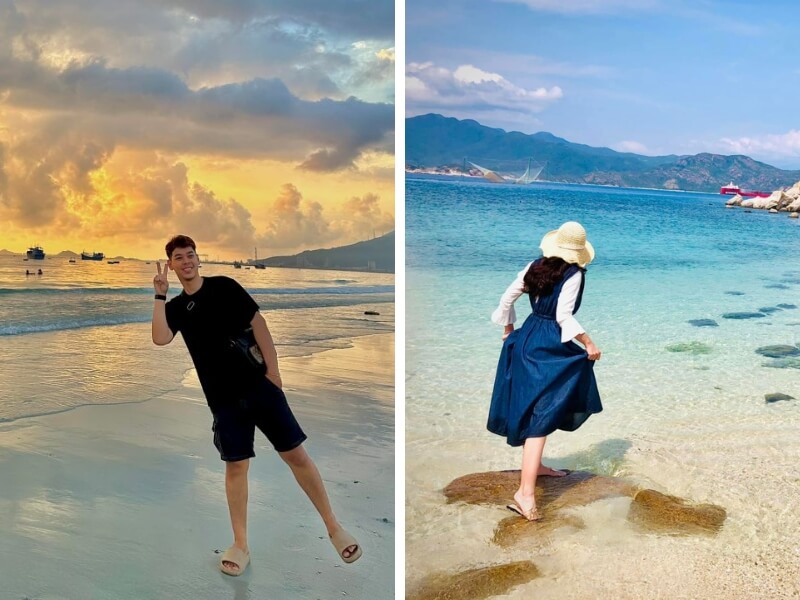 Bãi biển Ninh Thủy sở hữu vô số góc check-in đỉnh cho cho du khách 