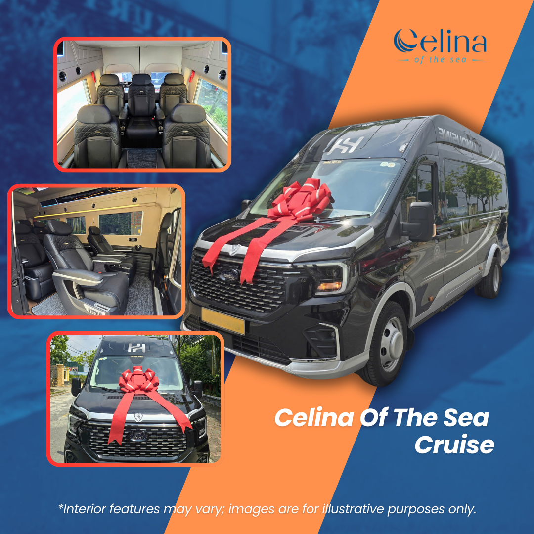Xe limousine đưa đón khách đến du thuyền Celina