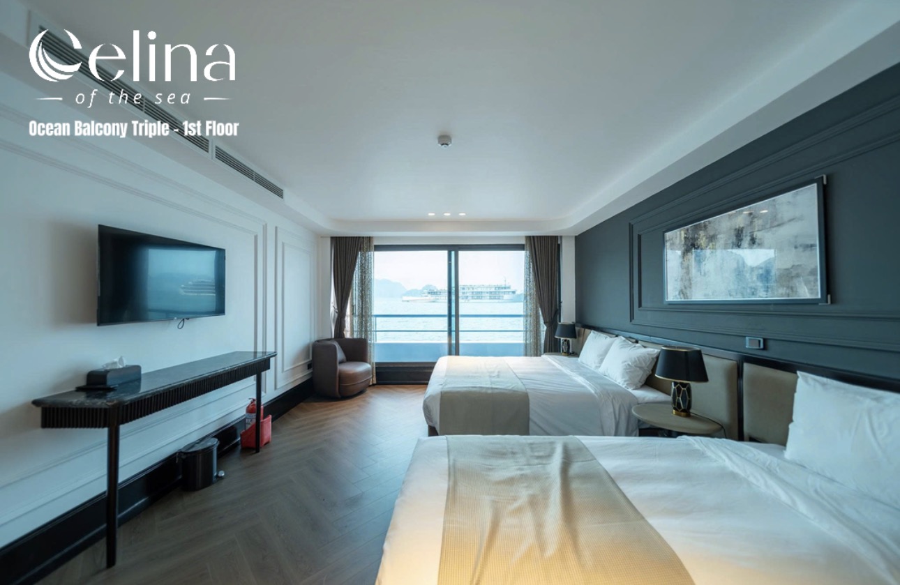 Phòng Ocean Balcony Suite thiết kế linh hoạt dạng triple