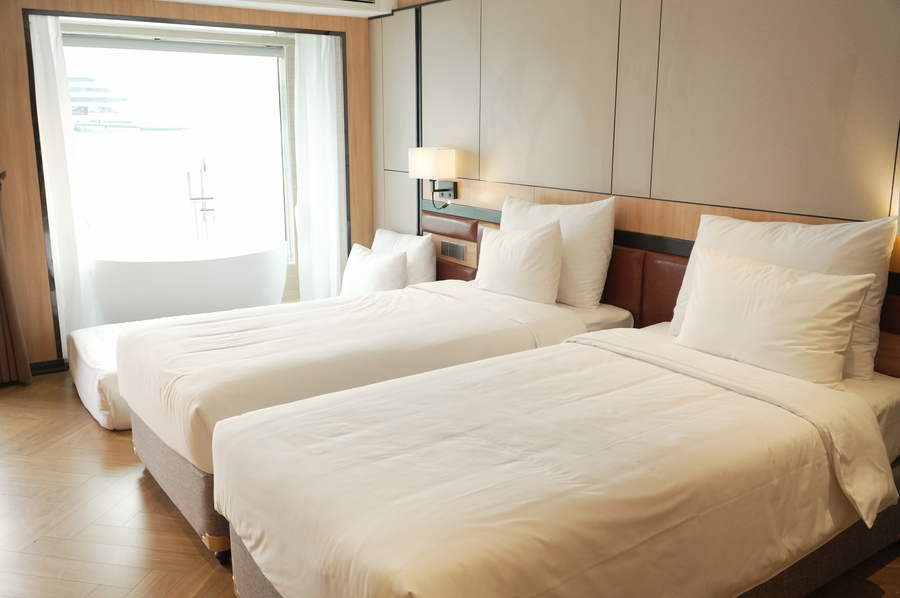 Deluxe room là cabin tiêu chuẩn, rộng khoảng 30m2