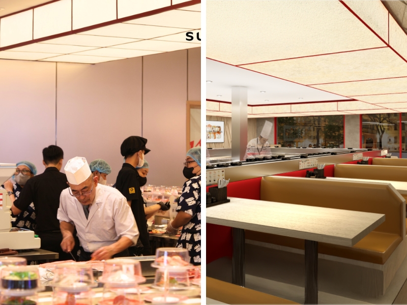 Sushi băng chuyền SUSHIX thiết kế sang trọng, không gian sạch sẽ