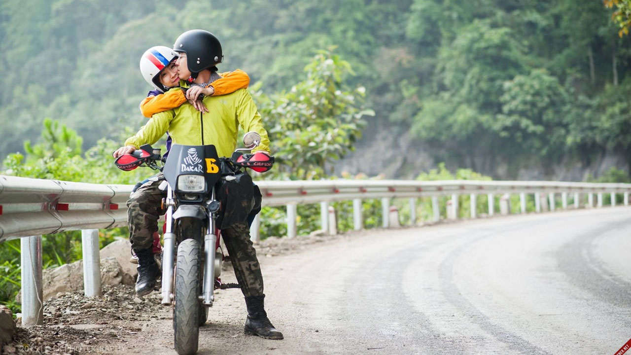 Xe máy là phương tiện phù hợp để đến vườn châu Âu Đà Lạt