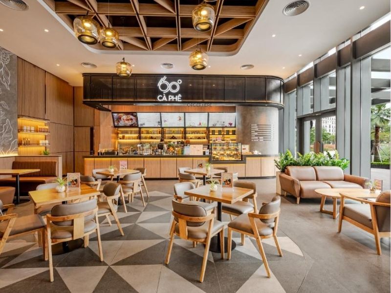 Bar & Lounge với quầy rượu hiện đại và ban công hướng vịnh Hạ Long.