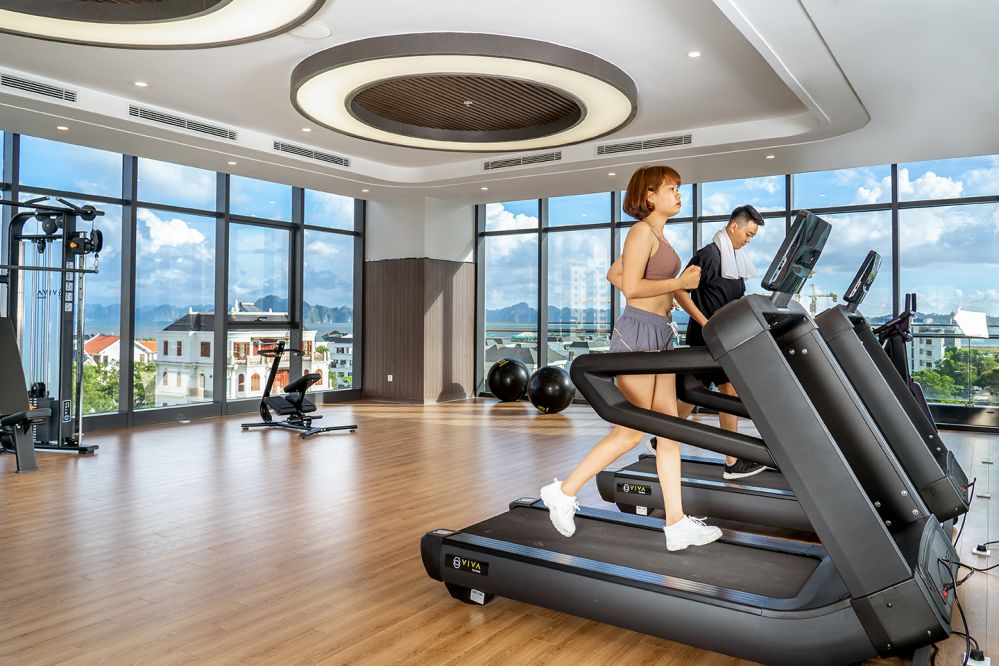 Phòng gym hiện đại tại Delasea Hạ Long