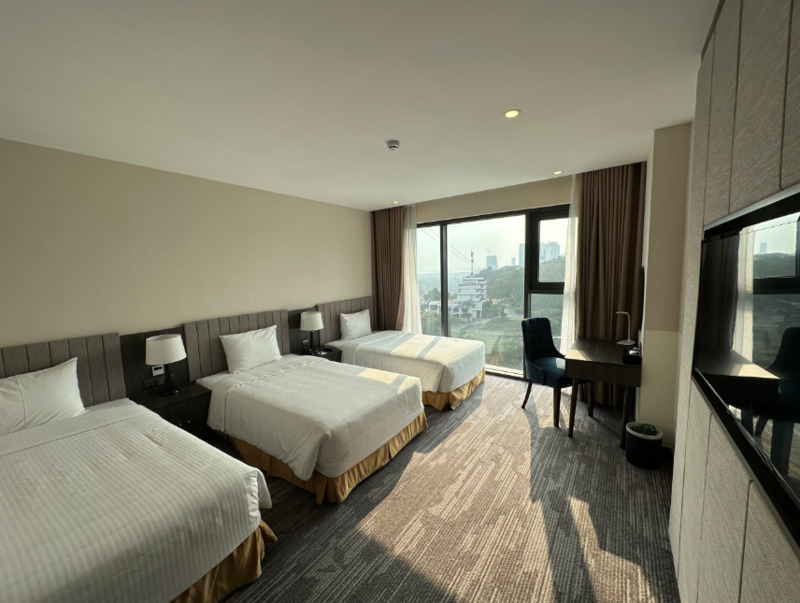 Không gian phòng Deluxe Triple phù hợp gia đình nhỏ