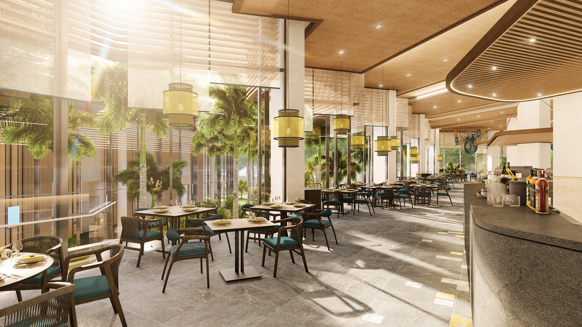 Nhà hàng tại Vienna House by Wyndham Charm Long Hải