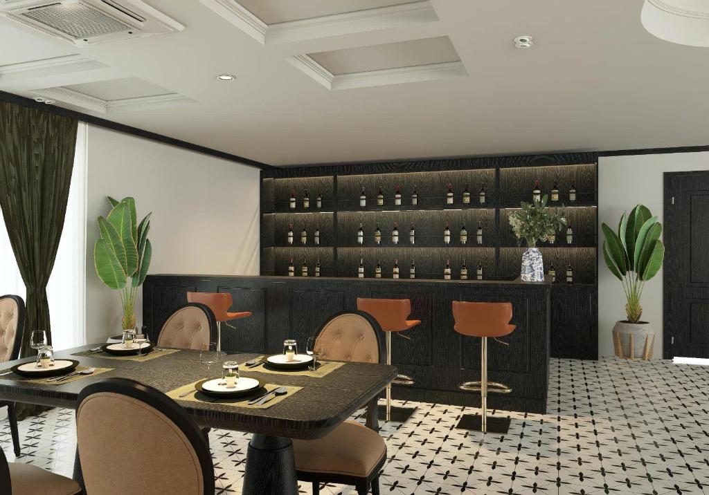 Quầy bar phục vụ bộ sưu tập rượu vang cao cấp
