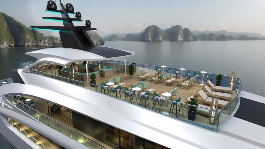 Sundeck rộng rãi, tầm view tuyệt đẹp