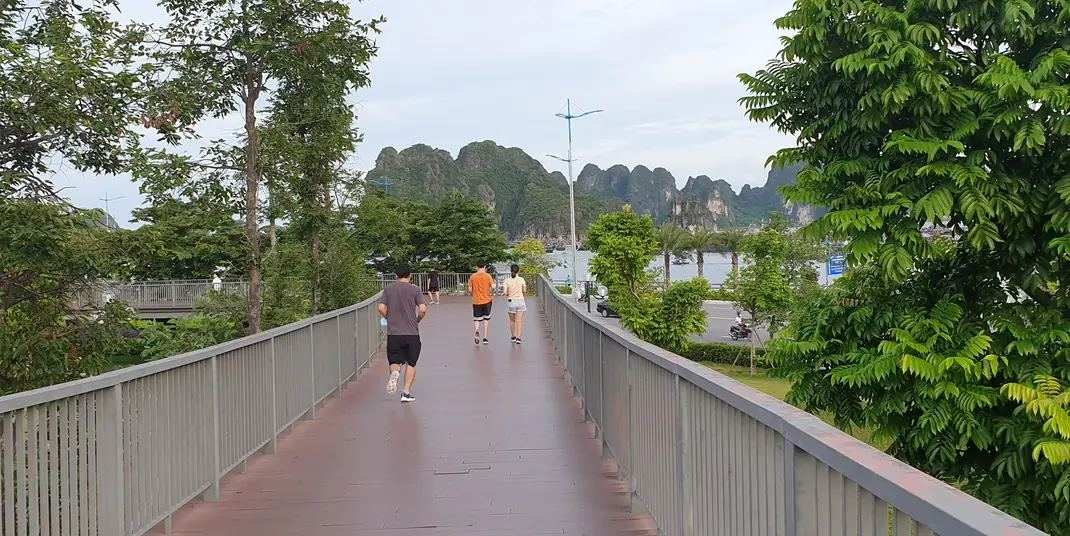 Không gian rộng lớn của công viên hết sức lý tưởng cho các hoạt động thể dục thể thao