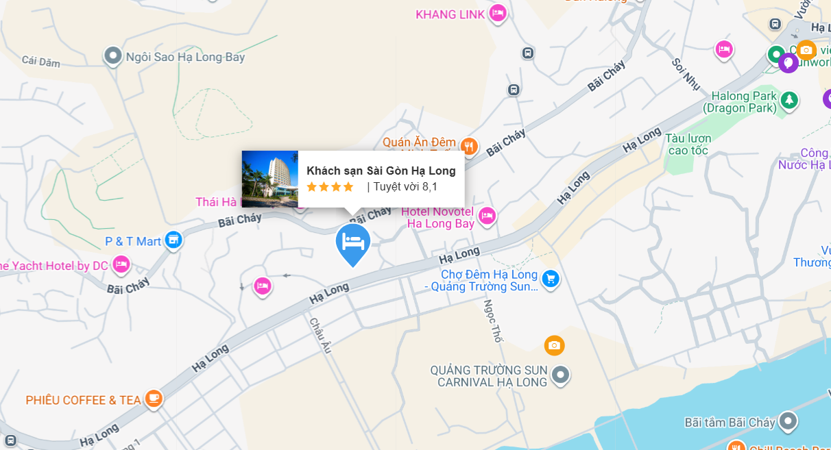 Vị trí khách sạn trên google map